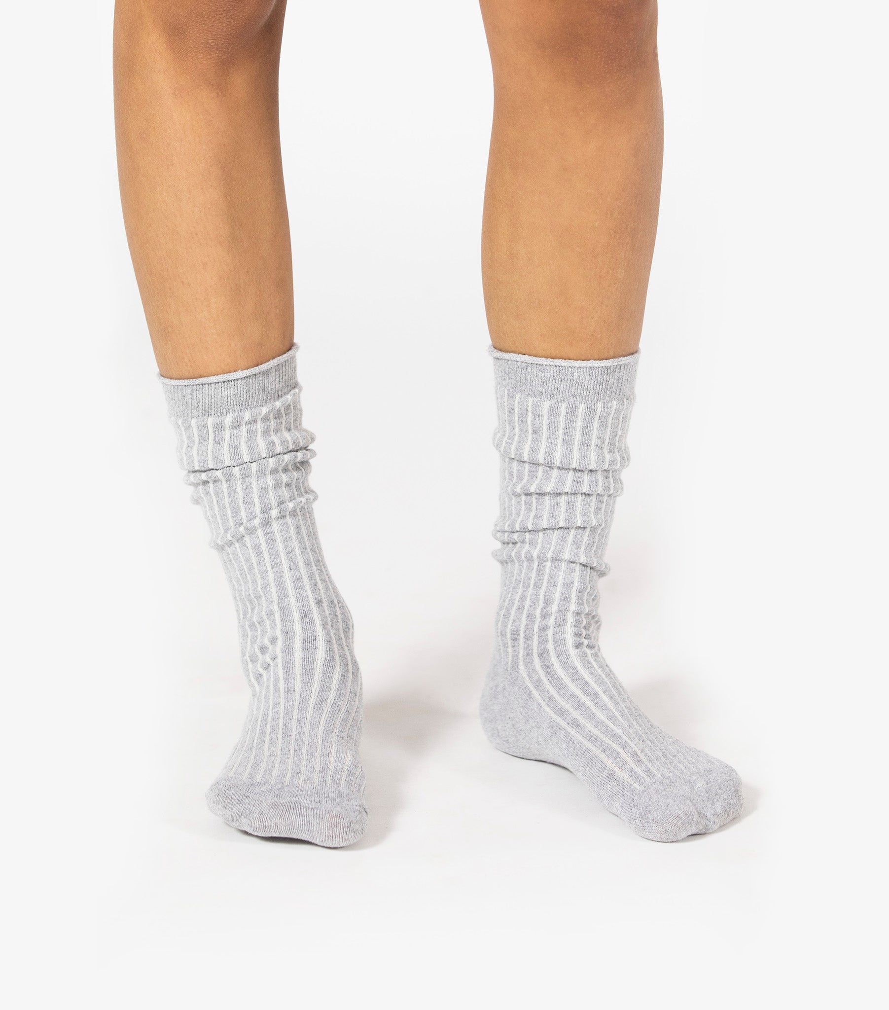 ECODIM Pack of 5 Pairs of Women's Light Grey Cotton Mixed Socks