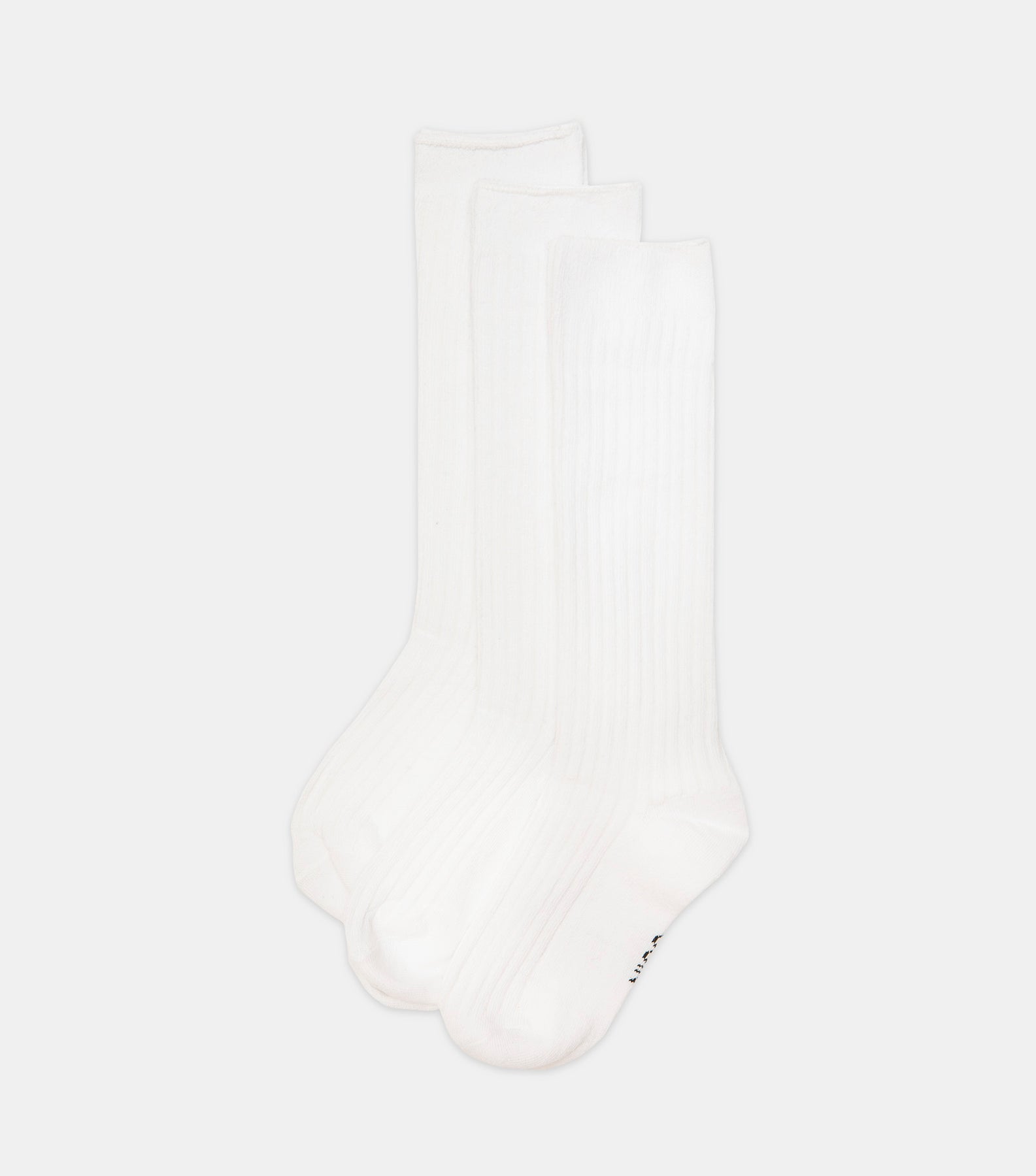 Recycled Cotton Long Socks - White 3 Pack – NICO