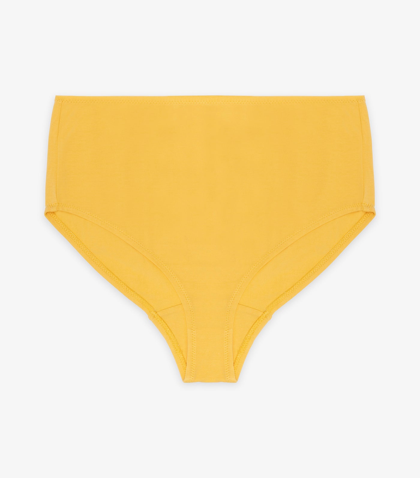 High Waisted Underwear, Organic Cotton Panties, Yellow Panties
